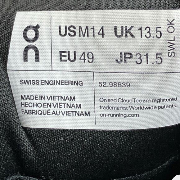 On Cloudrunner Black Waterproof Sneakers Athletic Running Shoes 52.98639 - Picture 4 of 11